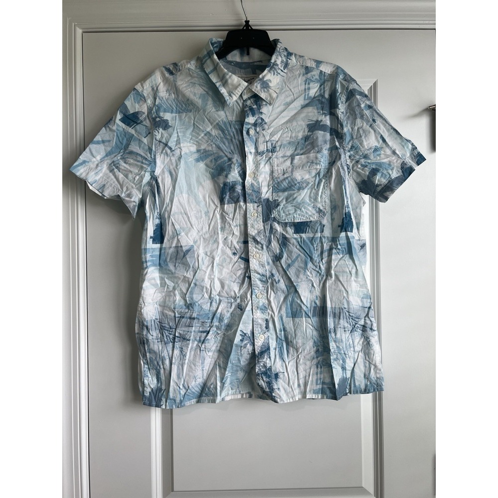 American Eagle Men's Casual Beach Theme Button Down Shirt Large NWT